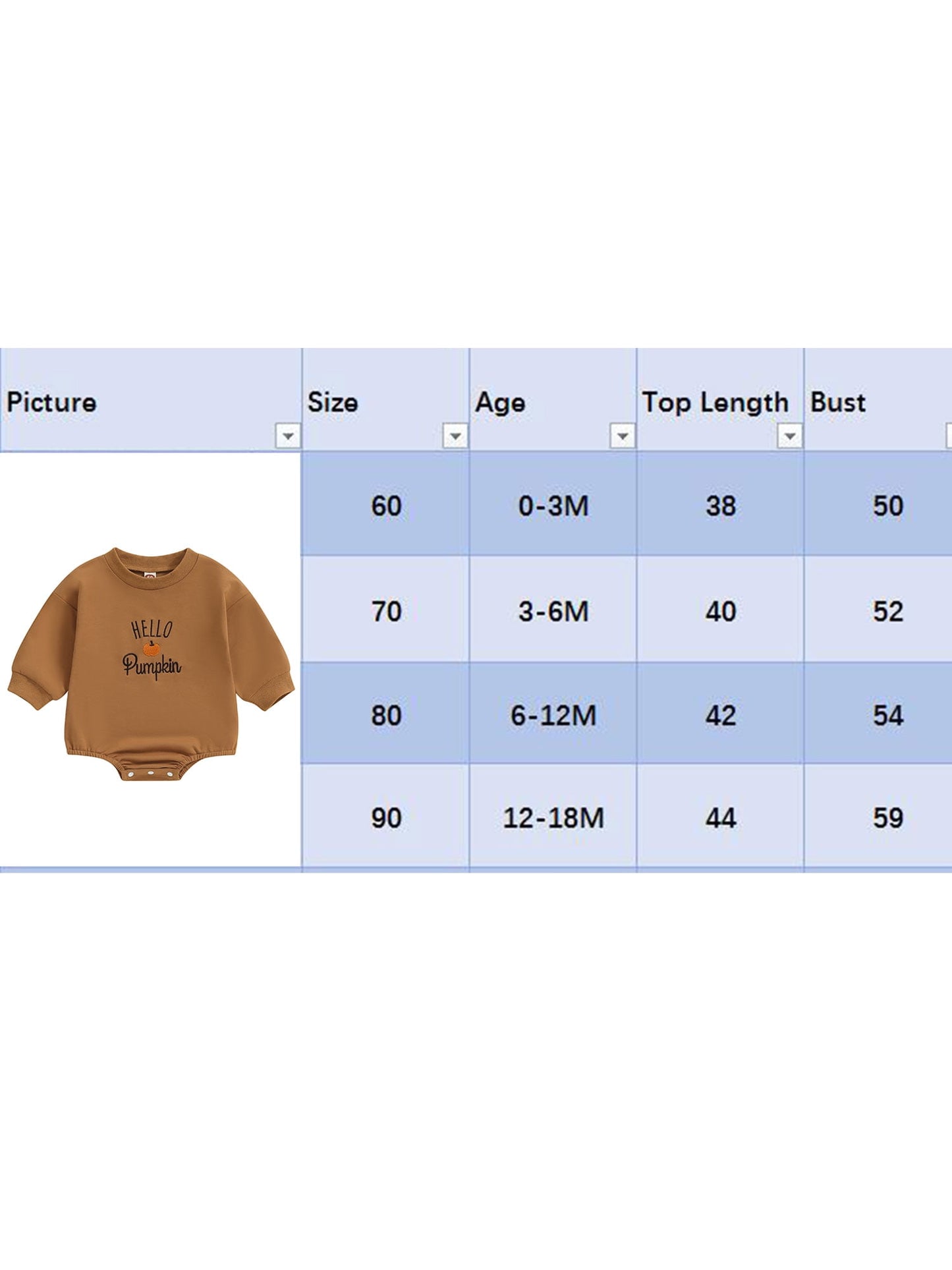 Newborn Baby Girls Boys Halloween Romper Long Sleeve Pumpkin Embroidery Casual Playsuit Fall Sweatshirt