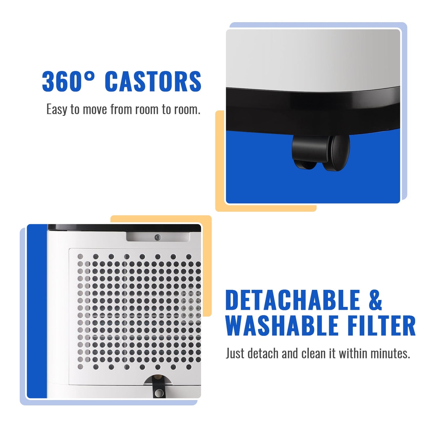 Dehumidifiers 50 Pints Max for 4500 Sq ft for Basements Home with Drain Hose, 24Timer, New