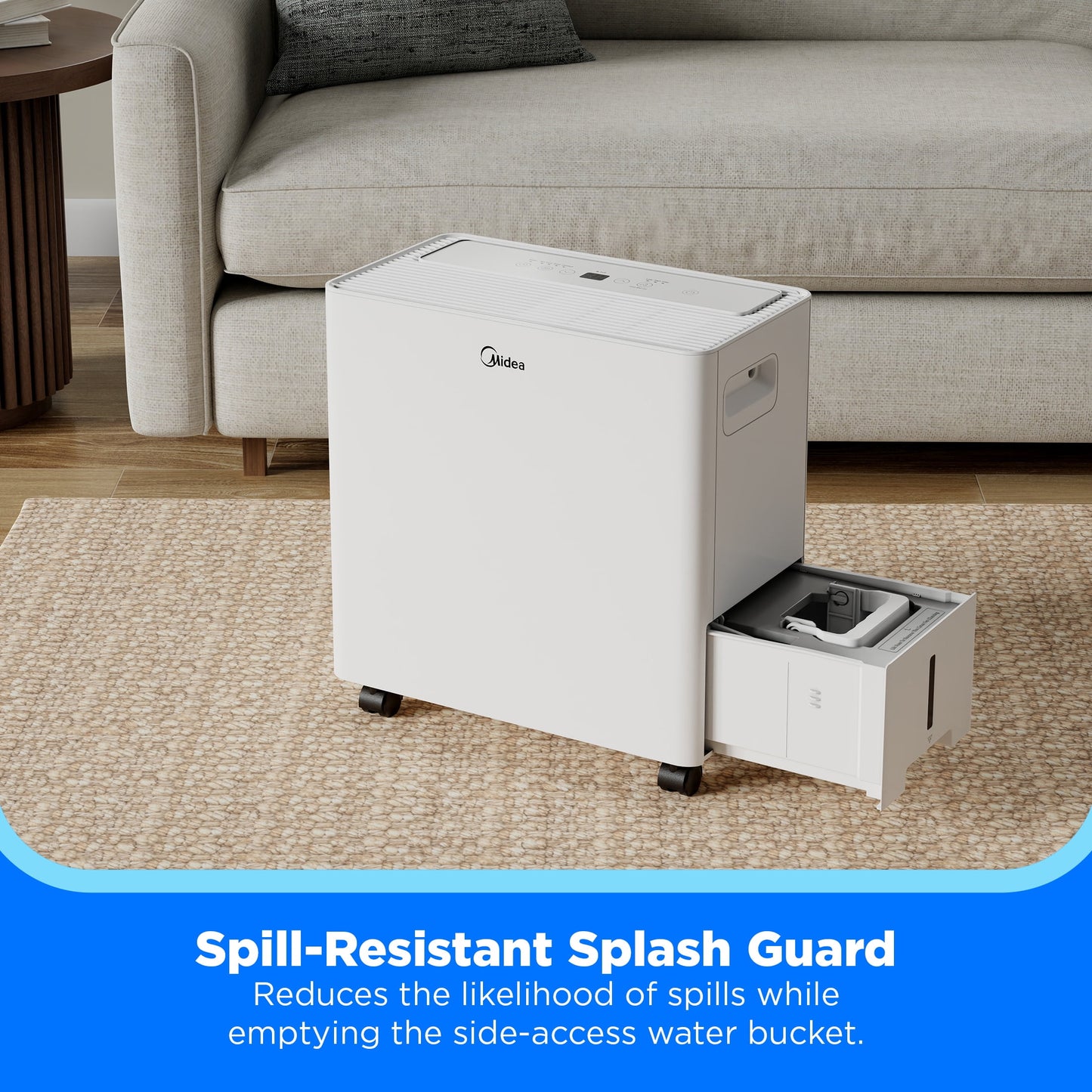 Midea 22 Pt. Smart Dehumidifier, App & Voice Control, Covers 1,500 Sq. ft. NEW MAD22S1AWWT