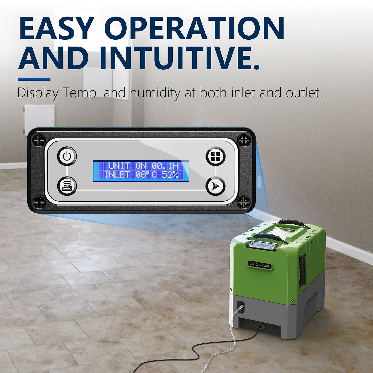 ALORAIR 180 Pints LGR Commercial Dehumidifiers for Water Damage Restoration,Pump Drain, Auto Shut Off with Pump, 5 Years Warranty, Compact,