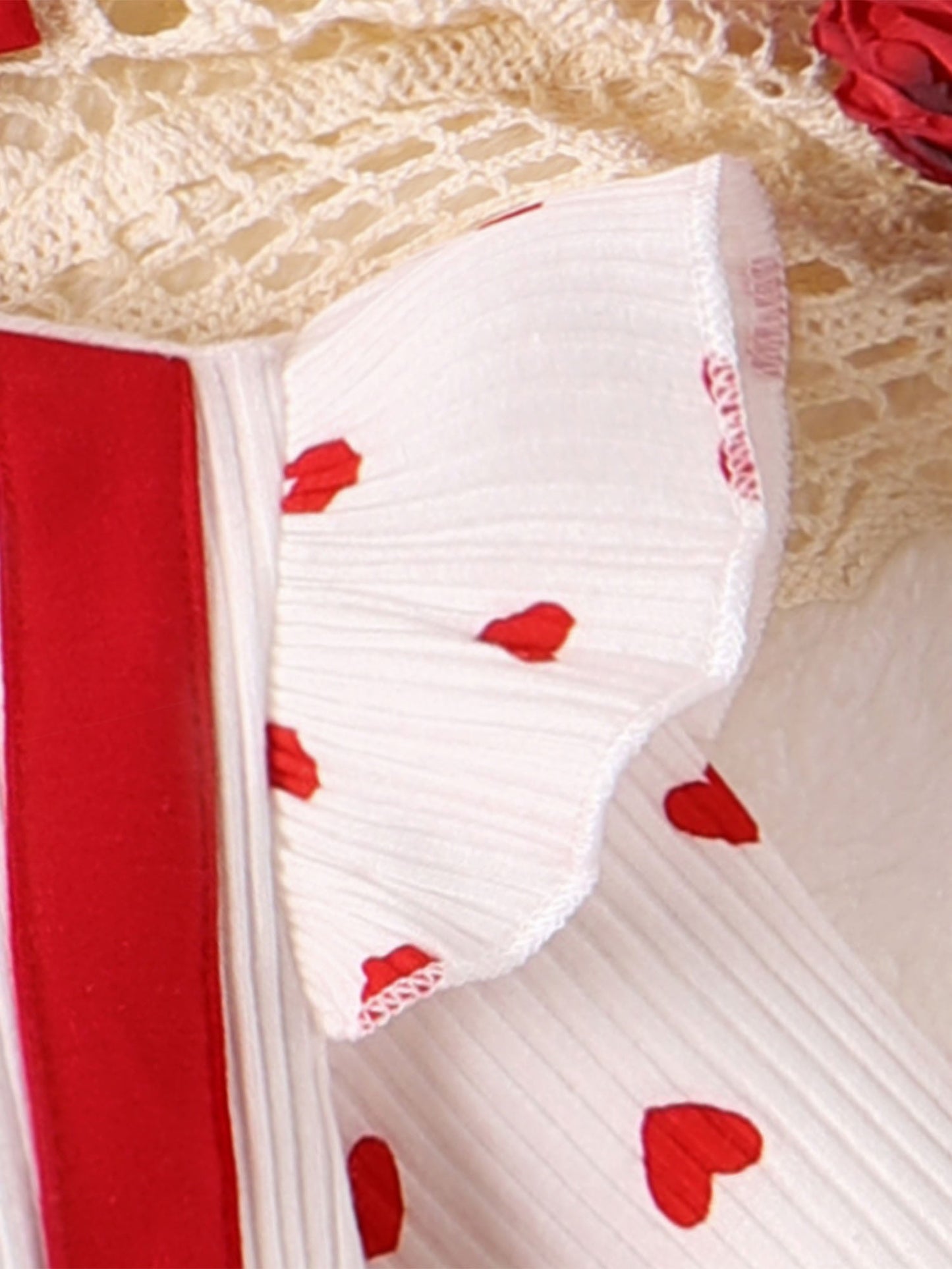 Bslissey 3M 6M 9M 12M 18M Baby Girls Valentine's Day Romper Dress Heart Letter Print Ruffles Long Sleeve Patchwork Jumpsuit with Headband for Newborn Infant Clothes