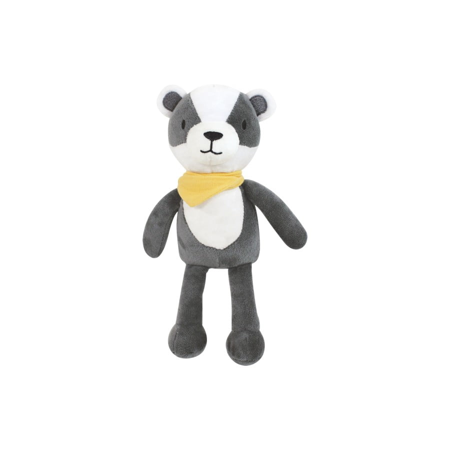 Hudson Baby Unisex Baby Plush Bathrobe and Toy Set, Badger, One Size