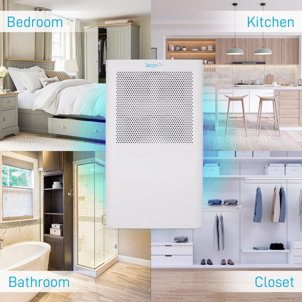 SereneLife 322 Square Feet Portable Electric Home Mini Dehumidifier