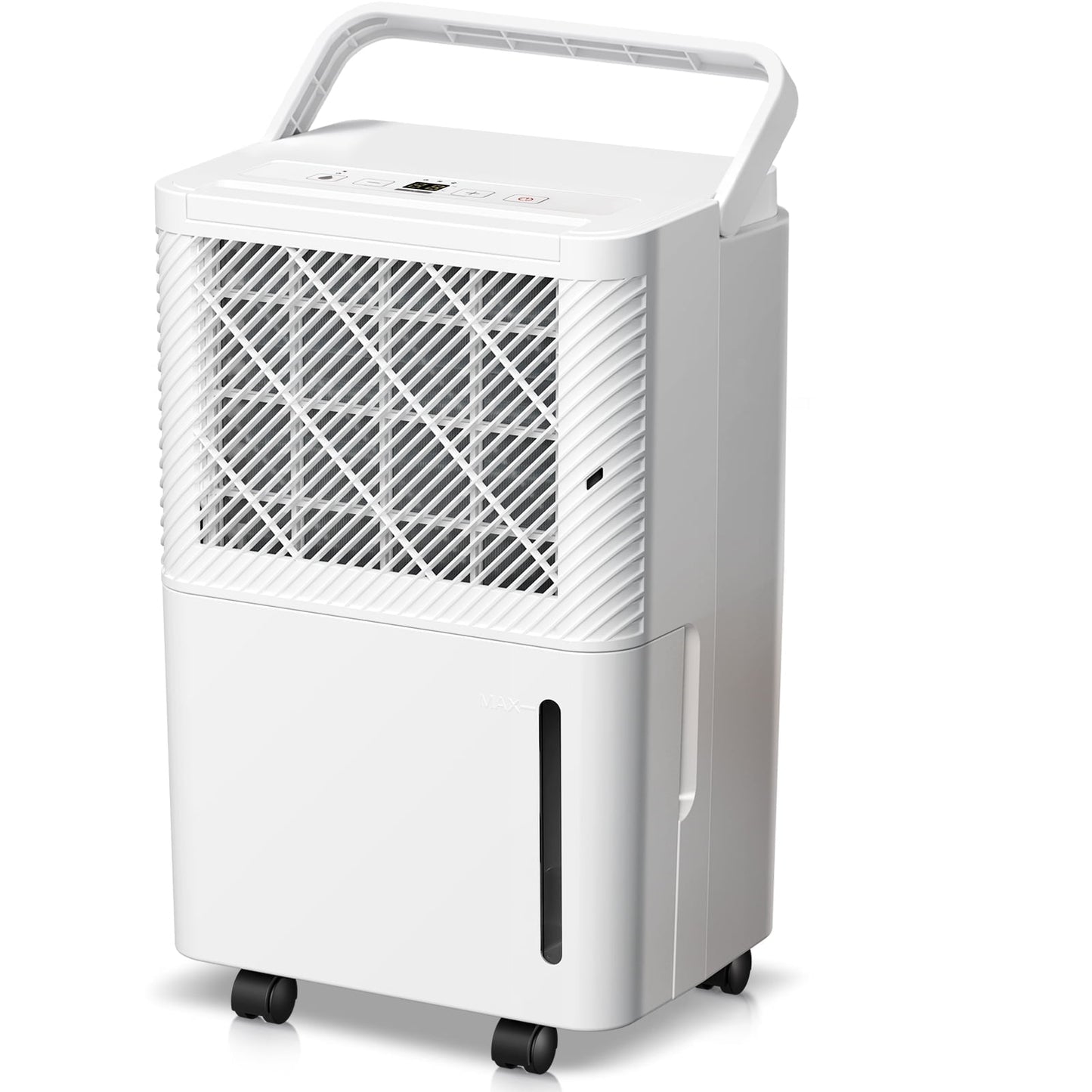 KISSAIR 8 Pints(DOE) Dehumidifier, Max 1000 Sq. Ft Coverage Area with 0.55 gal Water Tank, 24H Timer, Auto Defrost & Drain, Portable Dehumidifier, Basement, Bathroom, Laundry Room