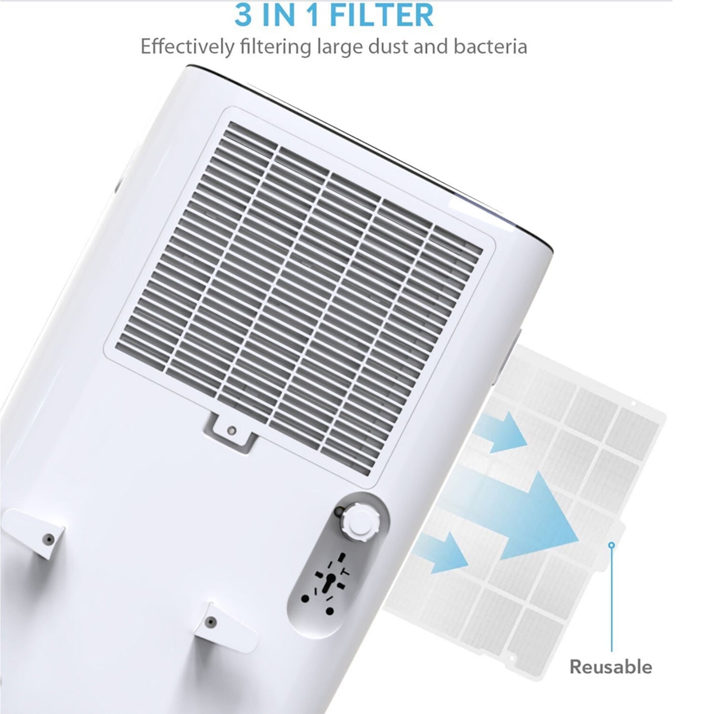 JHS Energy Star 25 Pt 1500 Sq. ft. Humidity Absorber Dehumidifier with LED Display, White, Bedroom, Basement, Garage, D025B-25PT