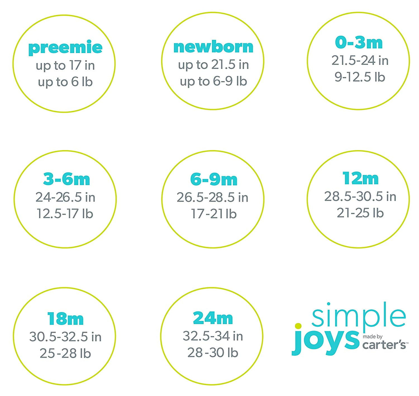 Simple Joys by Carter's Baby Girls' 3-Pack Snap-up, MultiColor, Size 6-9 Months
