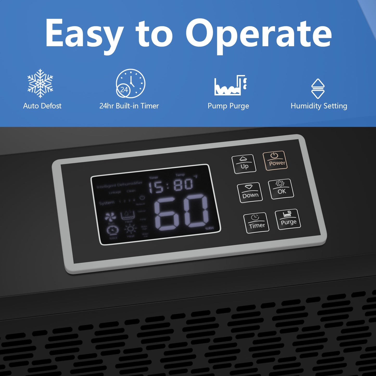 SAHAUHY 250 Pints Commercial Dehumidifier with Pump and Drain Hose for Basements and Large Spaces up to 8,800 Sq Ft,5 Years Warranty