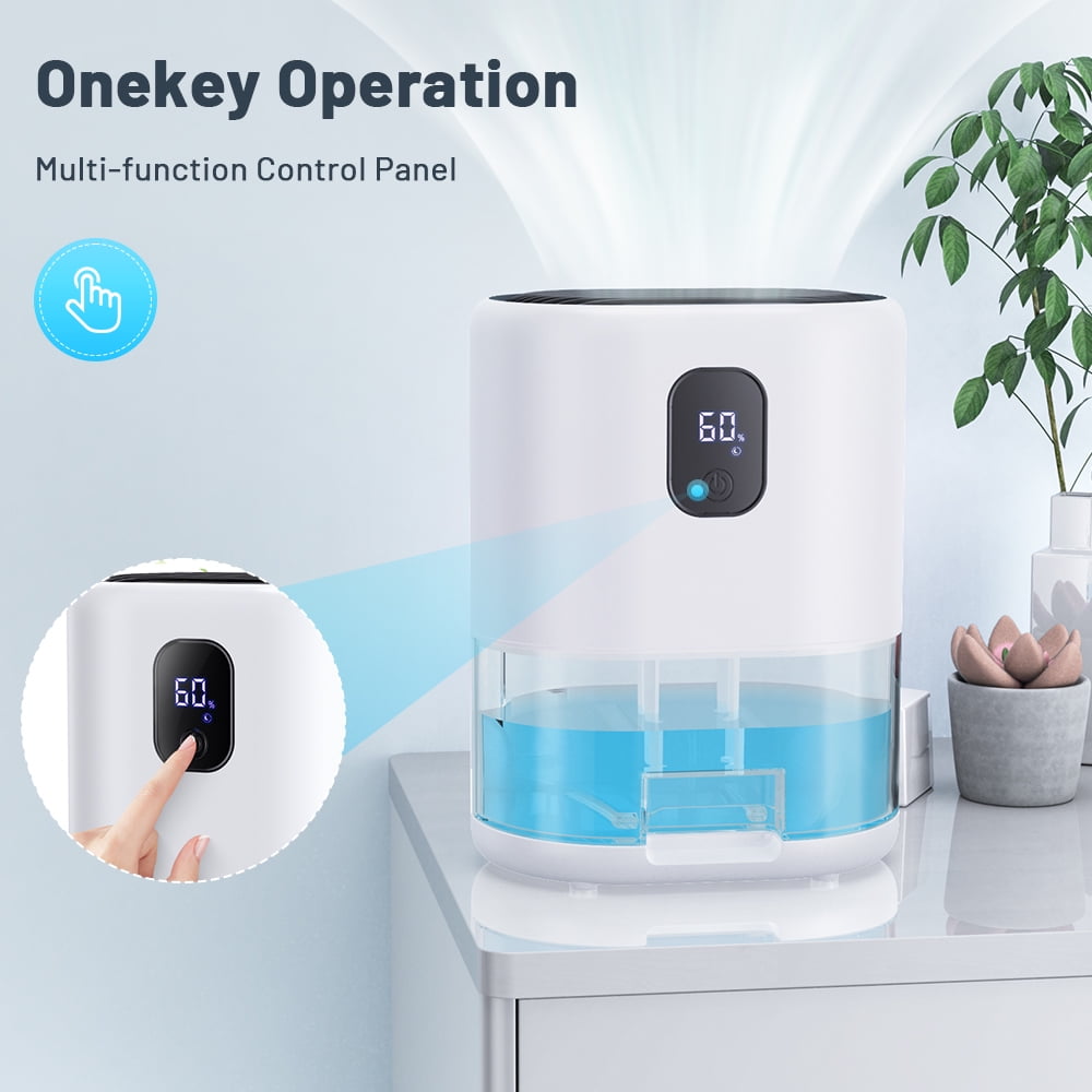 Bitiwend 35 OZ Portable Dehumidifier, Auto Defrost, Ultra Quiet for Home Large Room Bathroom Garage,Auto Power Off,LED Indicator,Xmas Gifts-White