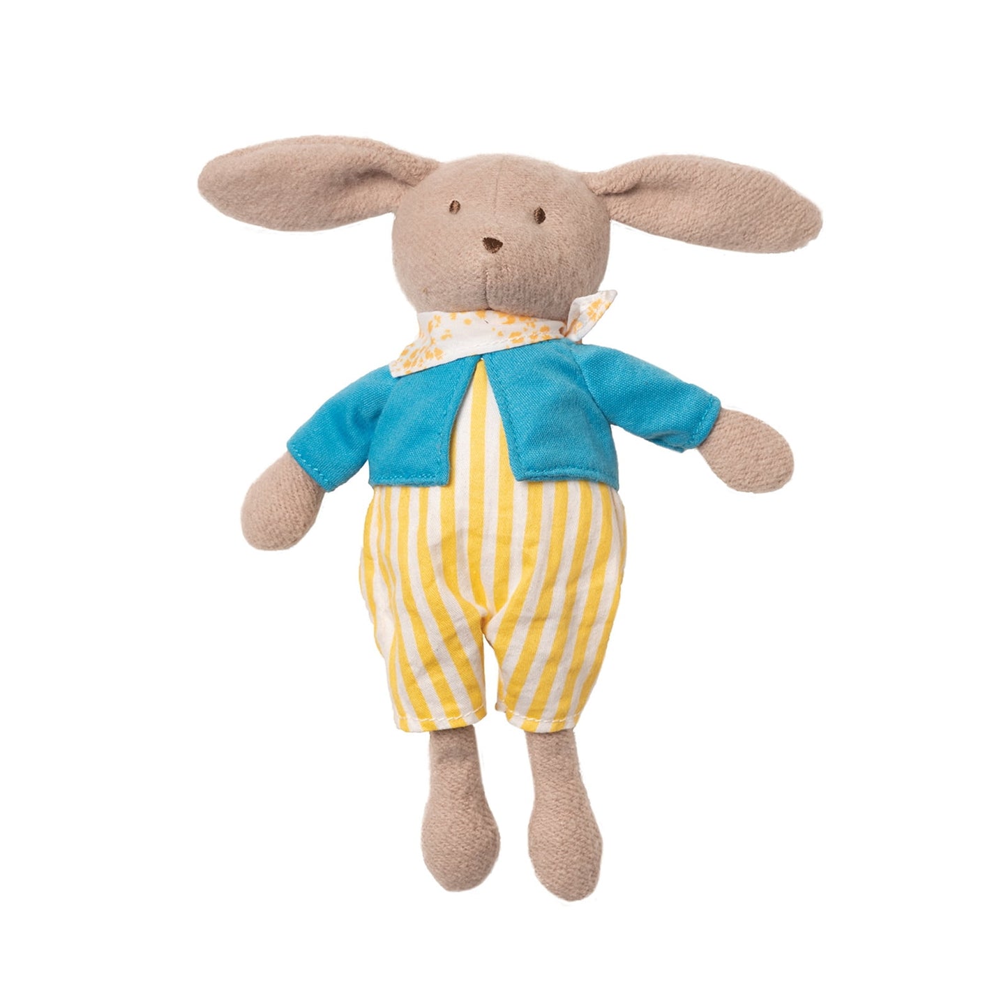 Manhattan Toy Petit Artiste Bunny Doll, Soft Book, & Wooden Teether Baby Soothing Gift Set