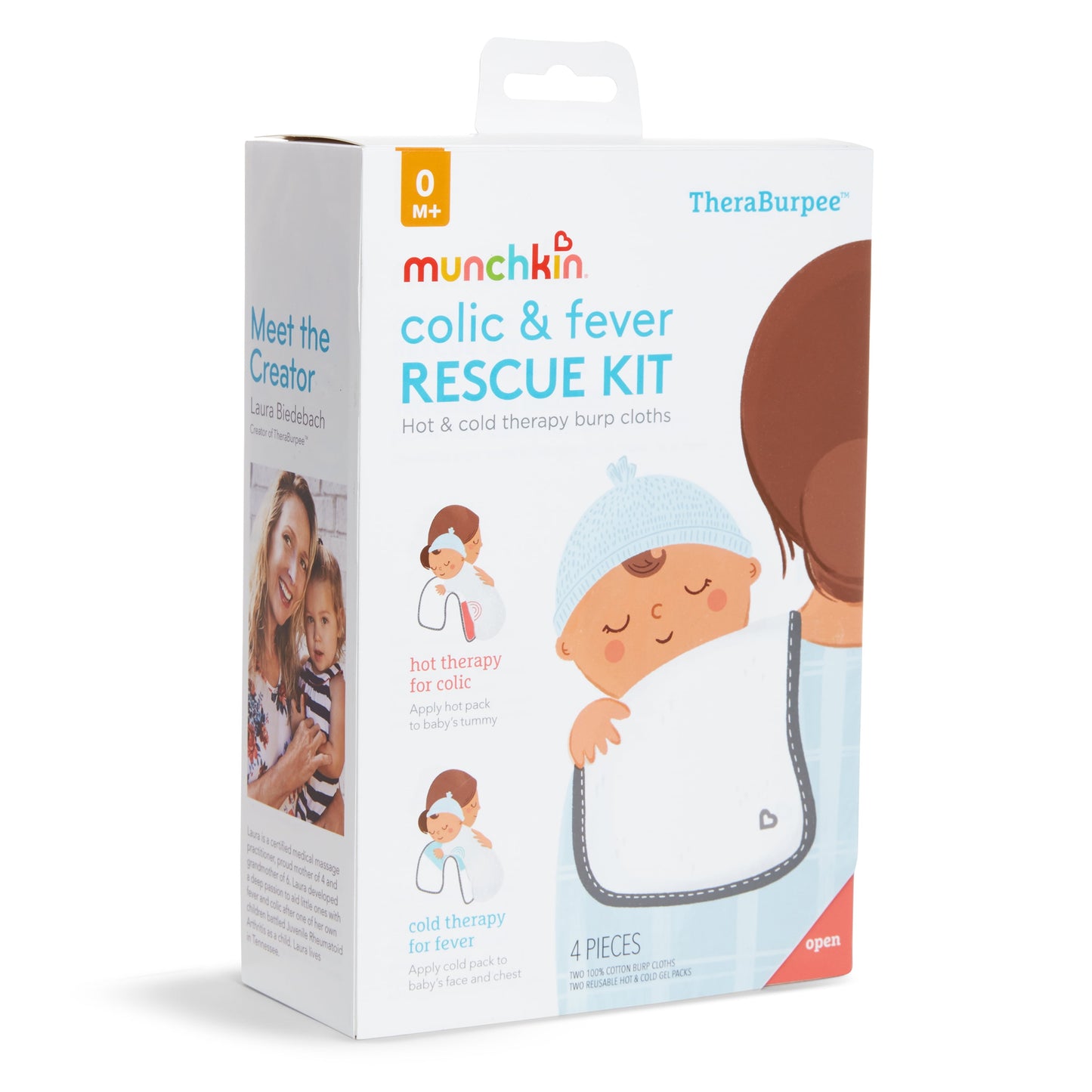 Munchkin TheraBurpee Baby Colic and Fever Rescue Kit, Unisex, Blue
