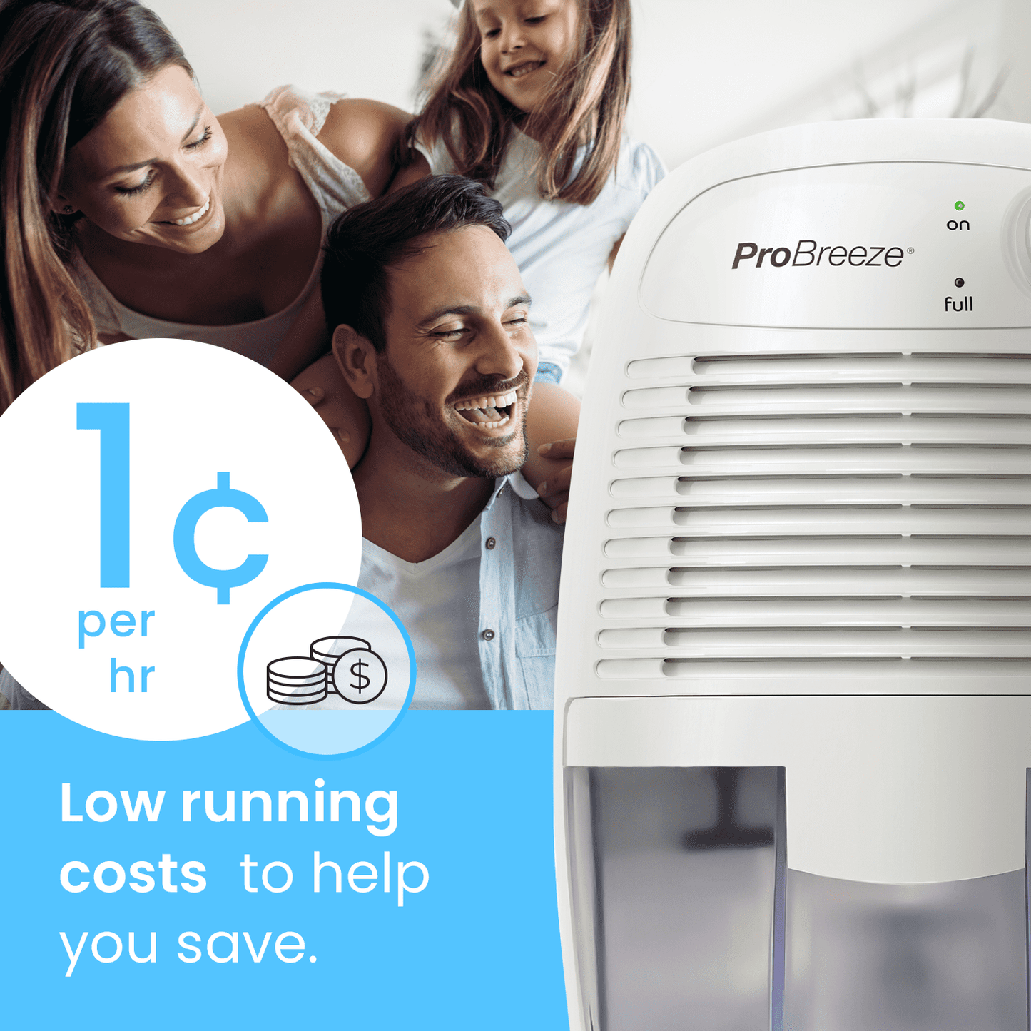 Pro Breeze Mini Portable Dehumidifier, 17oz Ultra Quiet Compact Peltier Dehumidifier, 215 Sqft 1pack