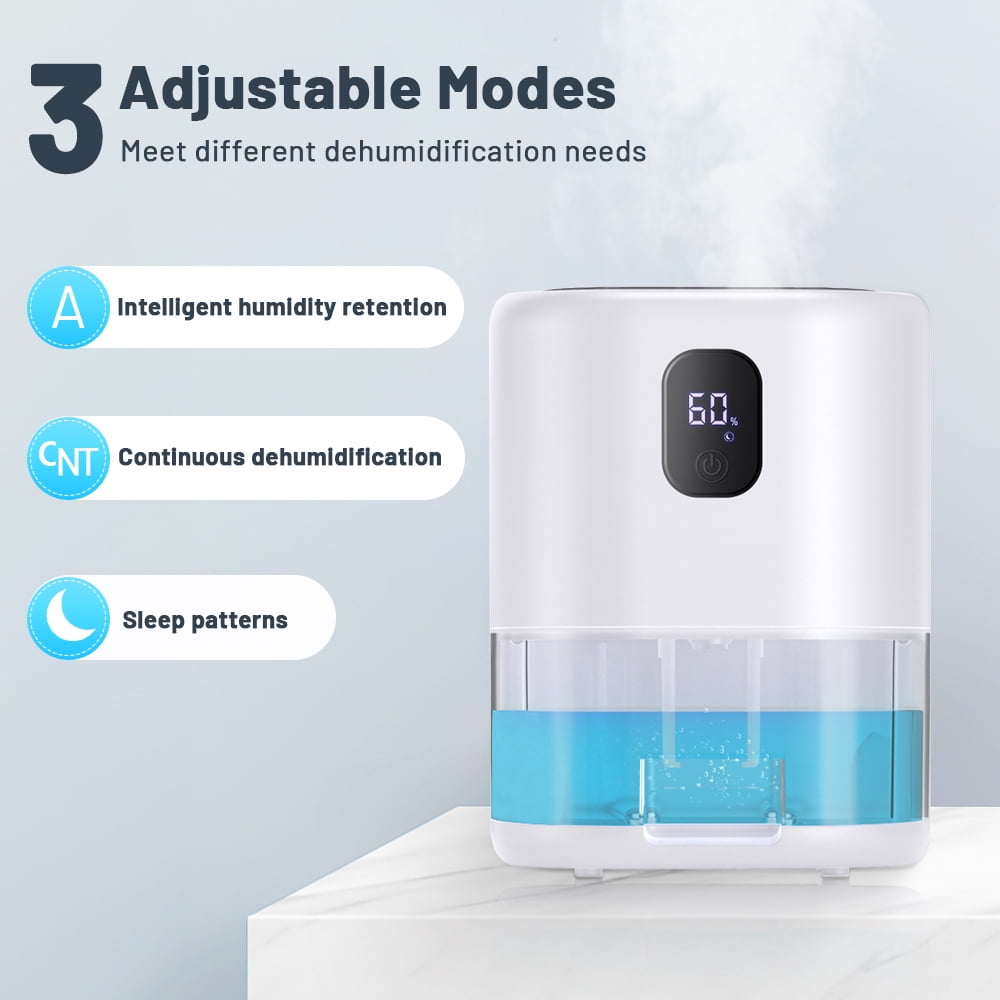 Bitiwend 35 OZ Portable Dehumidifier, Auto Defrost, Ultra Quiet for Home Large Room Bathroom Garage,Auto Power Off,LED Indicator,Xmas Gifts-White