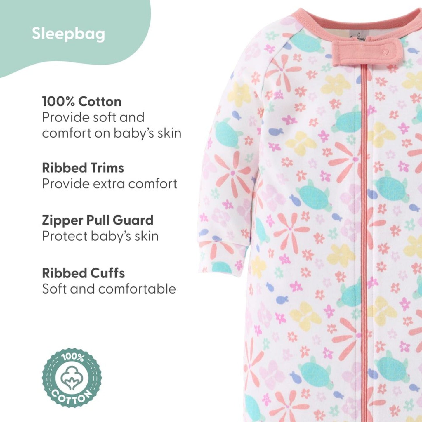 The Peanutshell Newborn Baby Girls Layette Gift Set, Ocean Flower, 0-3 Months, 23-Piece