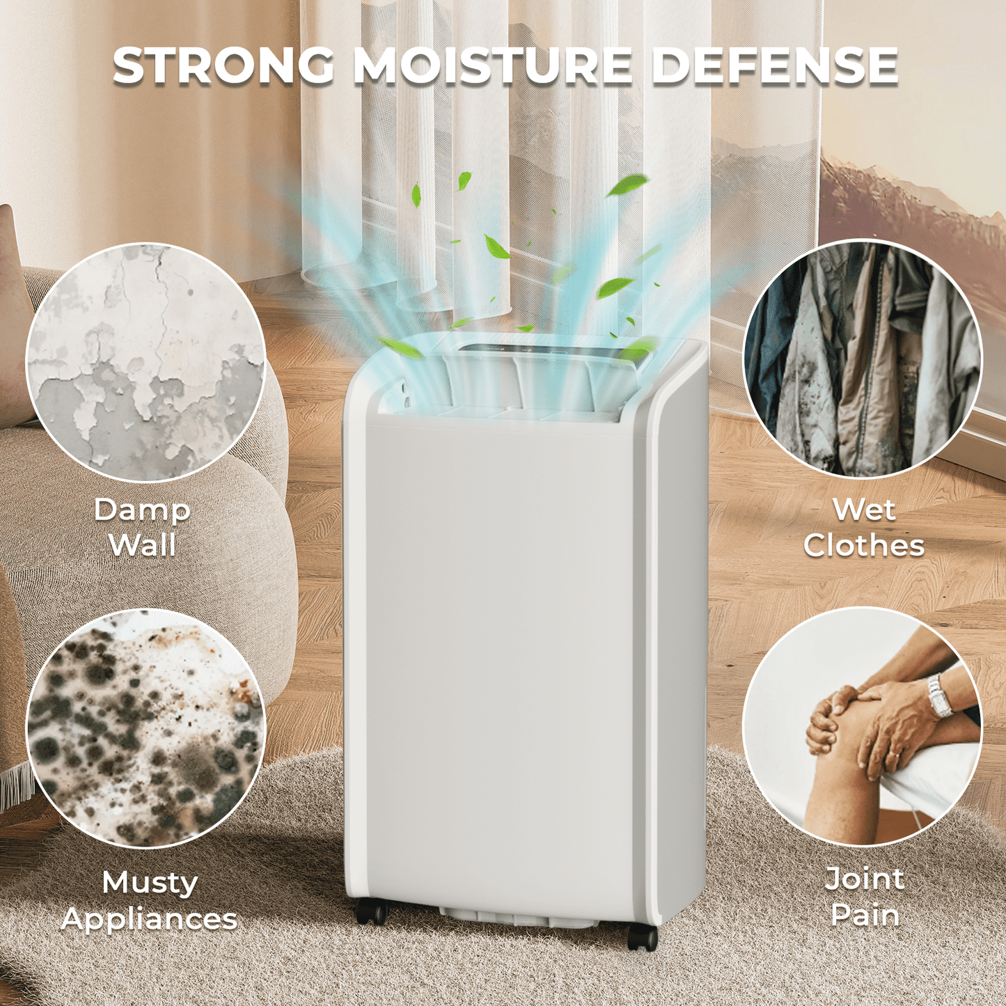 Rocyis 3600 Sq. ft 19 Pints (DOE) Dehumidifier for Home, with Auto Shut off, Drain Hose, Reusable Filter, 24H Timer, Auto Defrost, Child Lock, for Bedroom, Bathroom