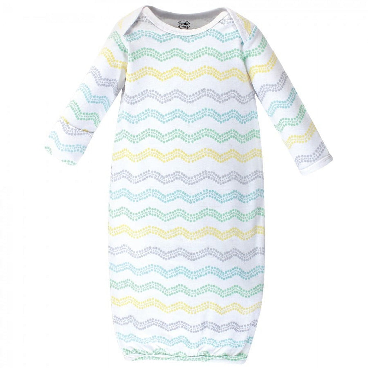 Luvable Friends Cotton Gowns, Basic Elephant, Preemie-Newborn