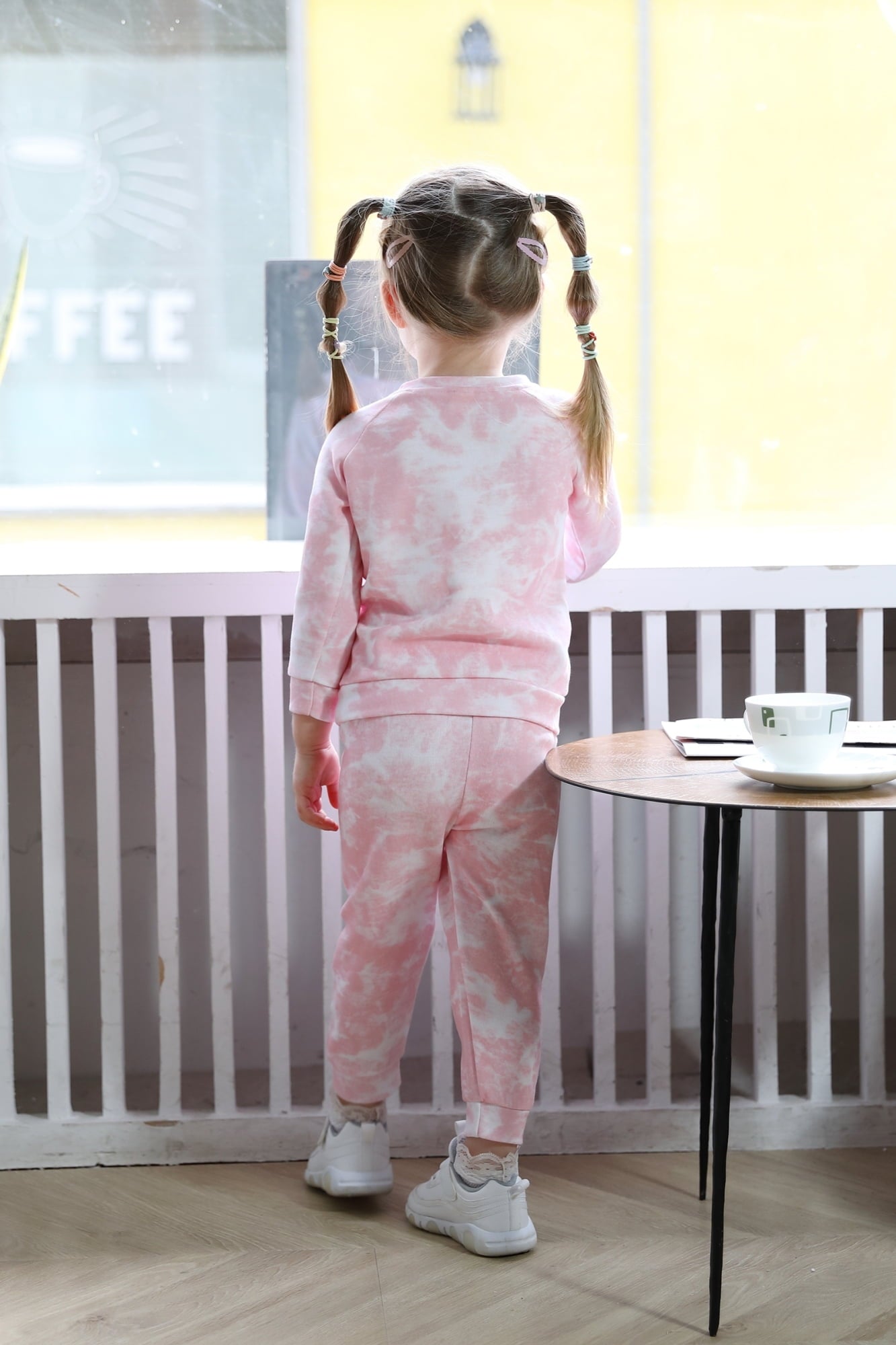 Younger Tree Toddler Baby Girl Sweatshirt Set Kid Fall Long Sleeve Tie Dye Clothes Outfits,Size 12 Months-5T