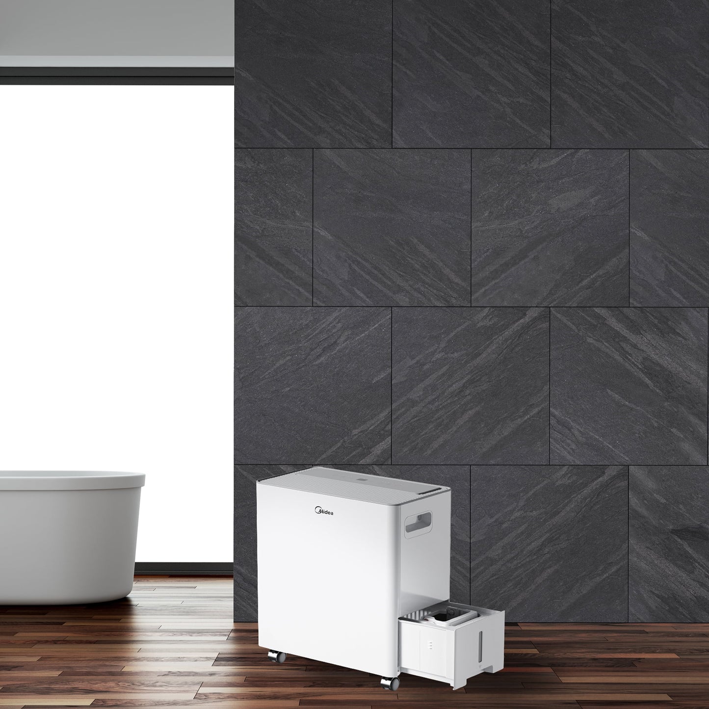 Midea 35-Pint Smart Dehumidifier w/ App & Voice Control, Covers 3,500 Sq. ft. MAD35S1AWWT New