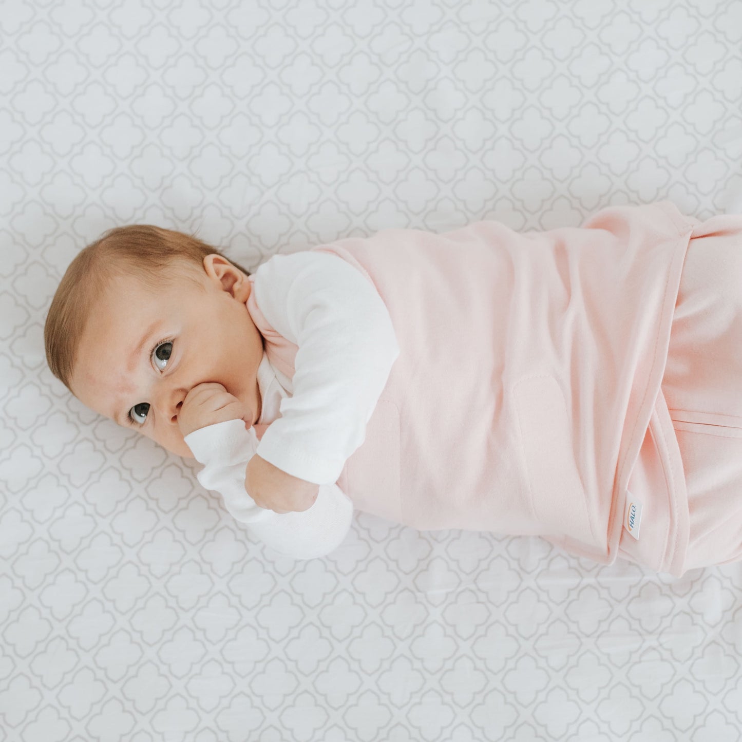 Halo® Sleepsack® Swaddle, 100% Cotton, Soft Pink, Newborn Girls, 0-3 Months