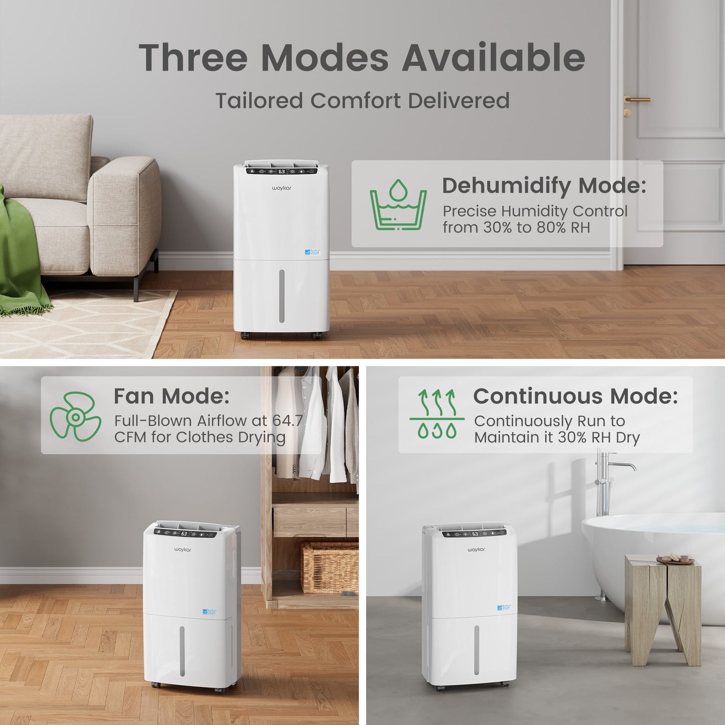 Sitvon 10 Pint Energy Star Dehumidifier for Room, Basement, 2,000 Sq. Ft, Quiet, Humidity Control, Timer, Drain Hose
