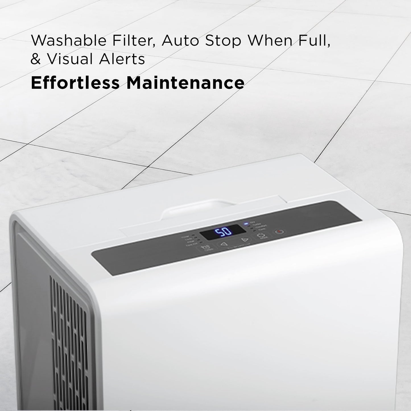 TCL 25 Pint Smart Dehumidifier, 2,000 sq. ft., White, W25D92