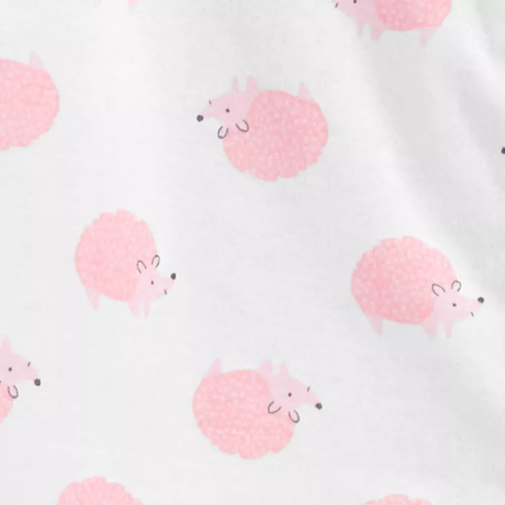 Carter's Just One You Baby Girls' 4pc Animal Print Pajama Set Pink/Off-White 6M