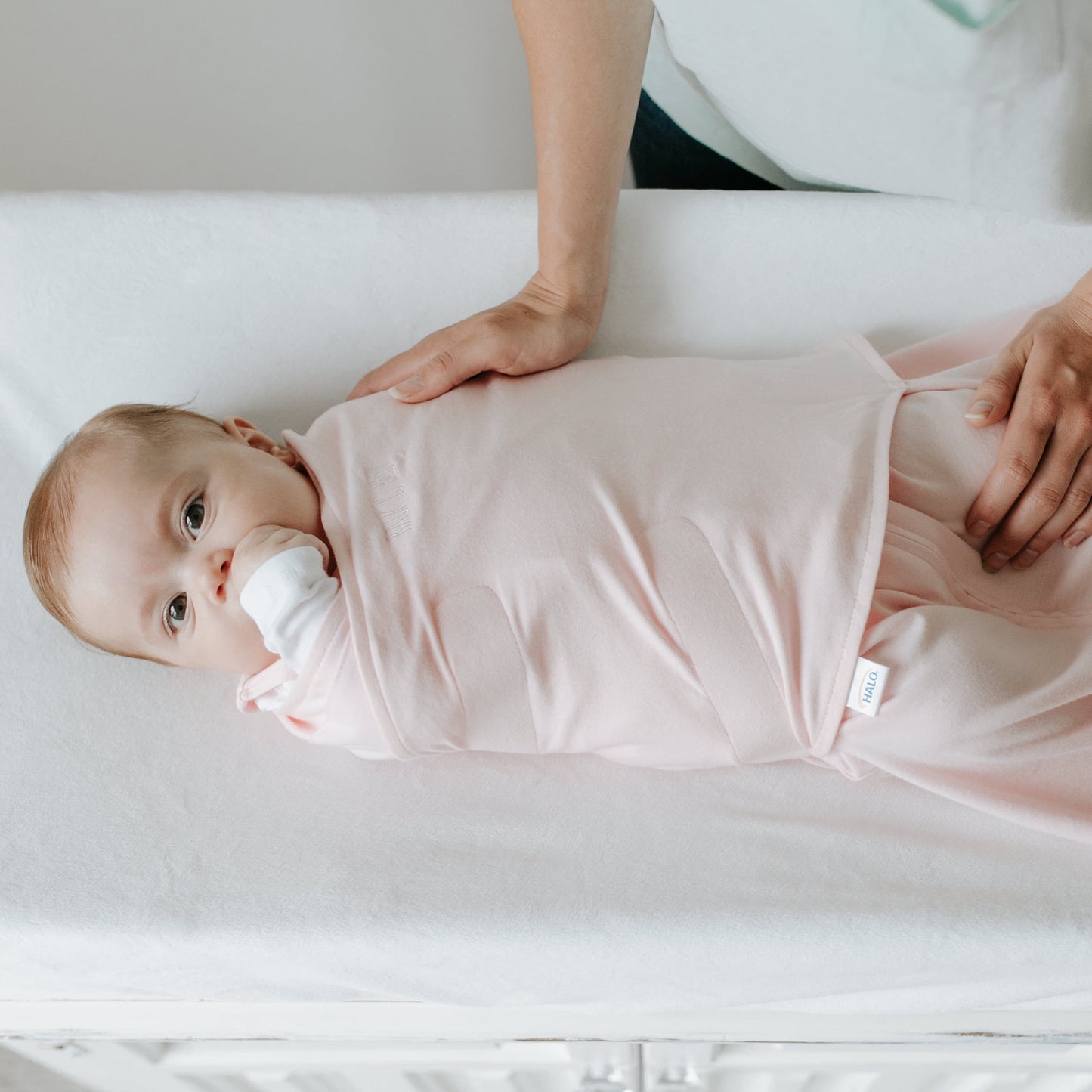 Halo® Sleepsack® Swaddle, 100% Cotton, Soft Pink, Newborn Girls, 0-3 Months