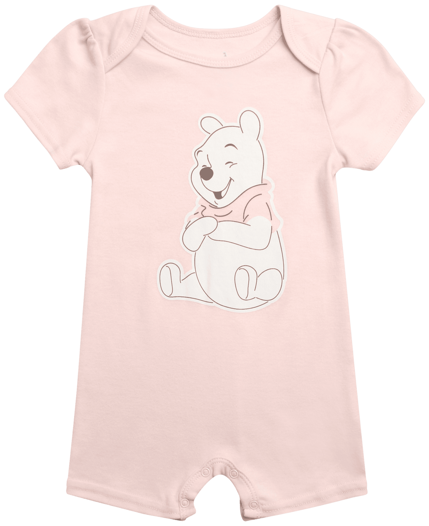 Disney Baby Girls Romper - 2 Pack Minnie Mouse Pooh Little Mermaid Short Sleeve Bodysuit (Newborn/Infant)