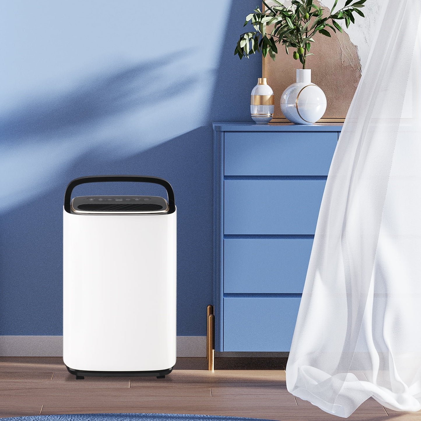 Dehumidifiers 50 Pints Max for 4500 Sq ft for Basements Home with Drain Hose, 24Timer, New