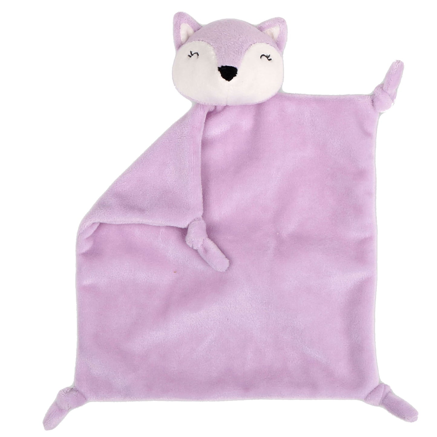 The Peanut Shell Baby Girl Sleep Time 3-Piece Gift Set - 100% Lightweight Cotton Purple Sleep Bag, Blanket, and Fox Security Blanket