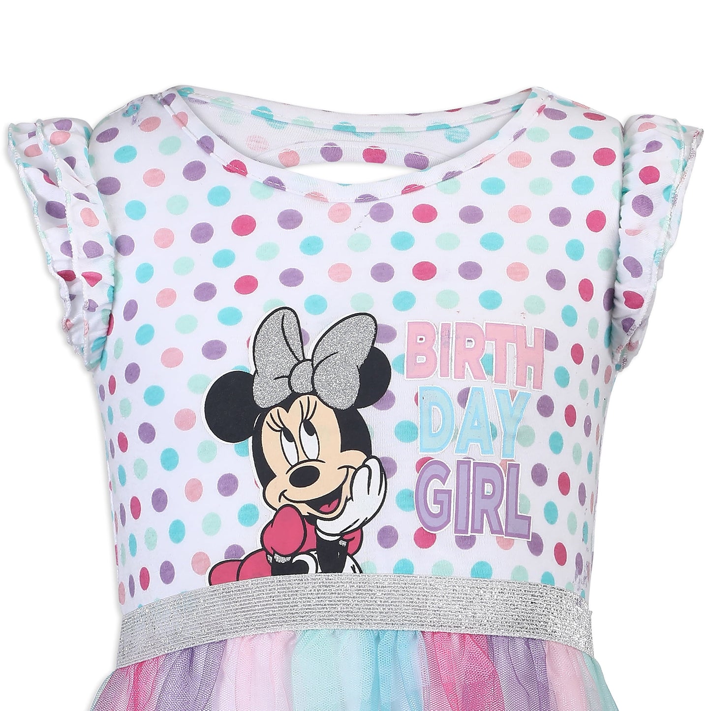 Disney Minnie Mouse Girls Single Birthday Tutu Dress for Infants and Toddlers