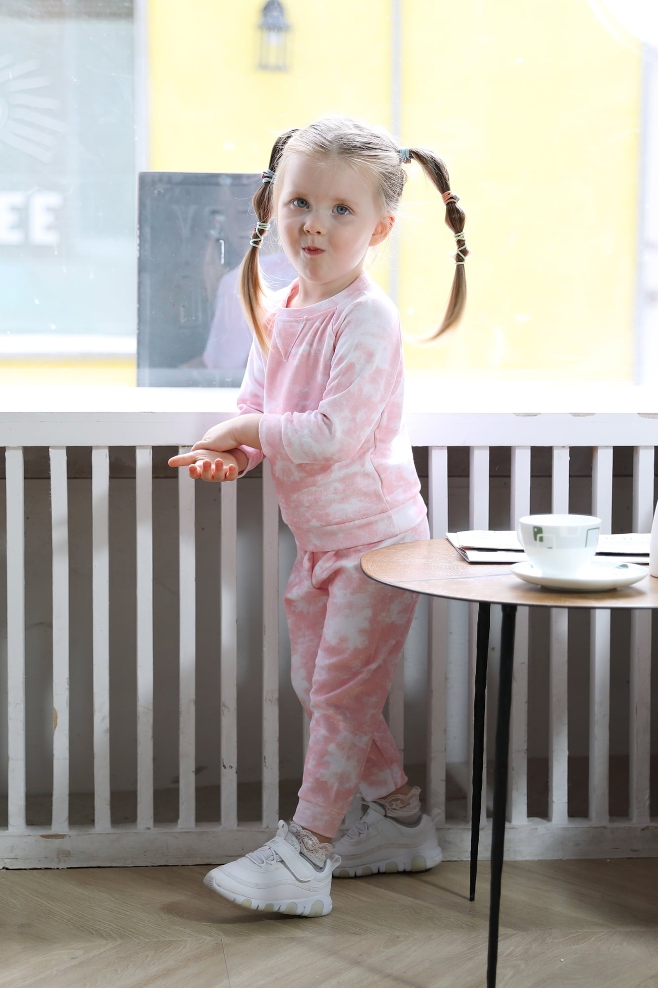 Younger Tree Toddler Baby Girl Sweatshirt Set Kid Fall Long Sleeve Tie Dye Clothes Outfits,Size 12 Months-5T