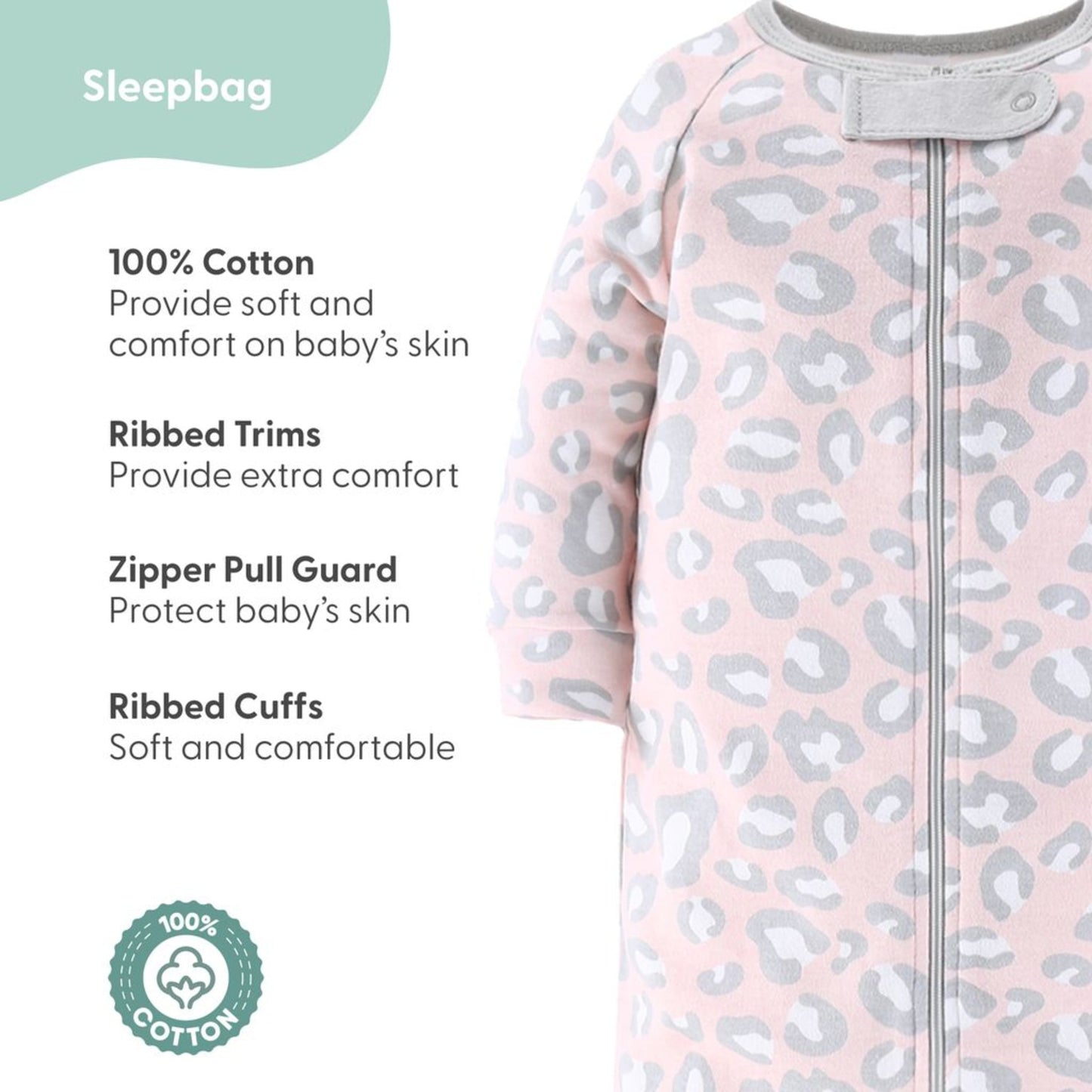 The Peanutshell Newborn Baby Layette Gift Set for Girls, Shower Gift Essentials, Pink Cheetah Print