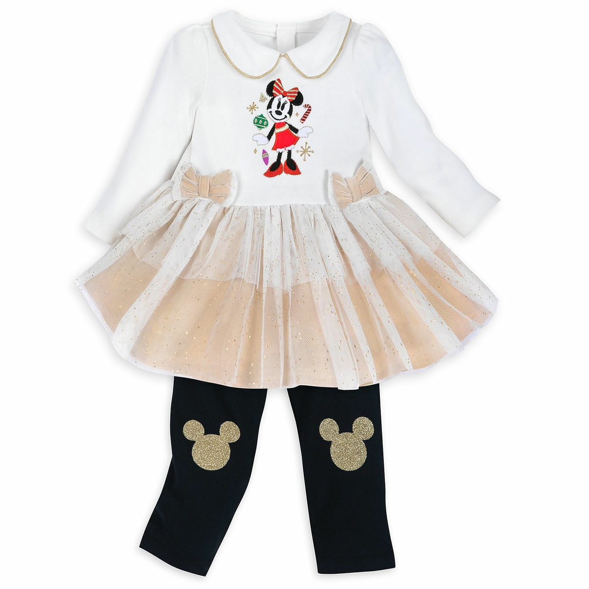Disney Store Minnie Mouse Holiday Tutu Dress Set Baby Size 0 3 Months