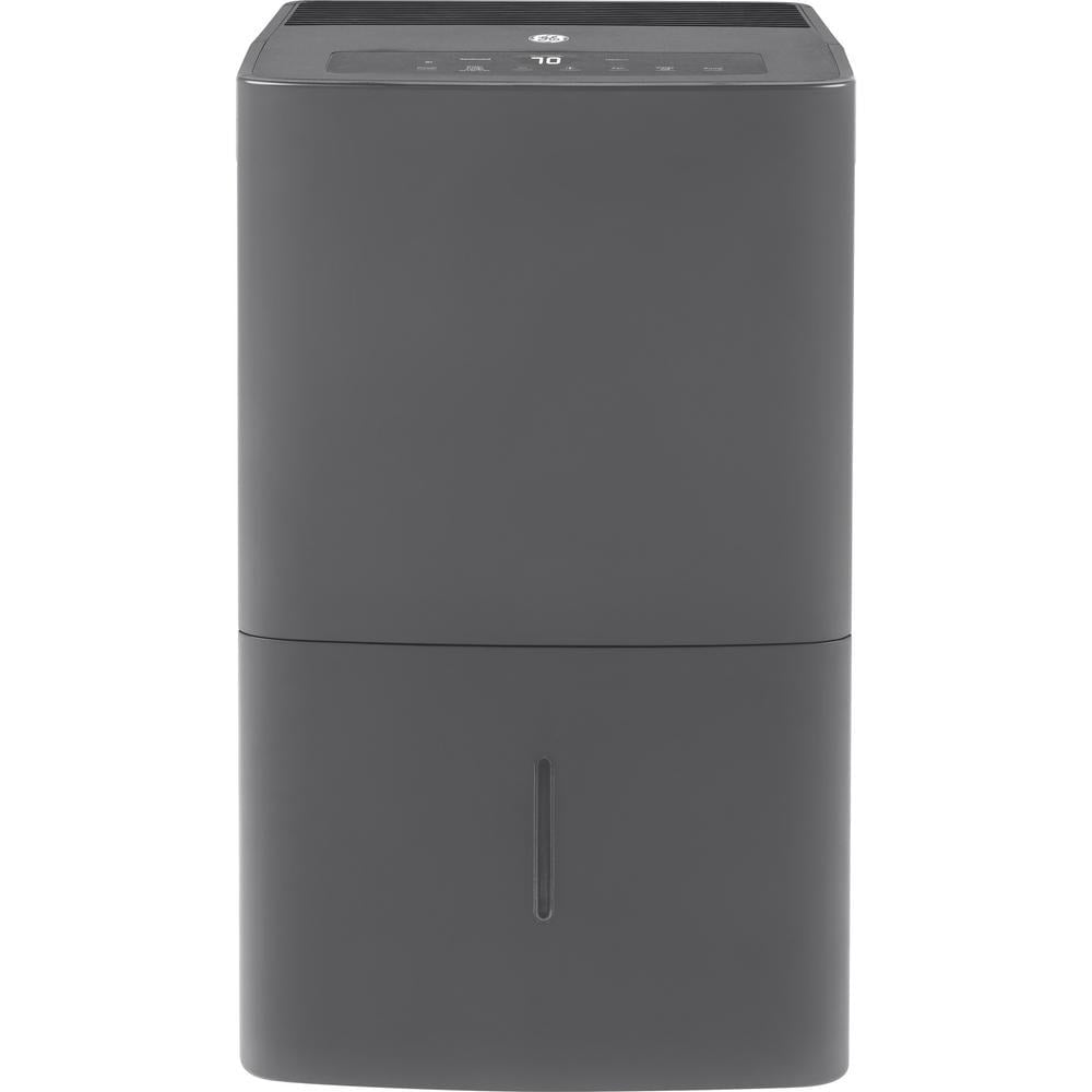GE 50 pt. Dehumidifier for Wet Rooms up to 1500 sq. ft. with Built-in Pump in Grey, ENERGY STAR
