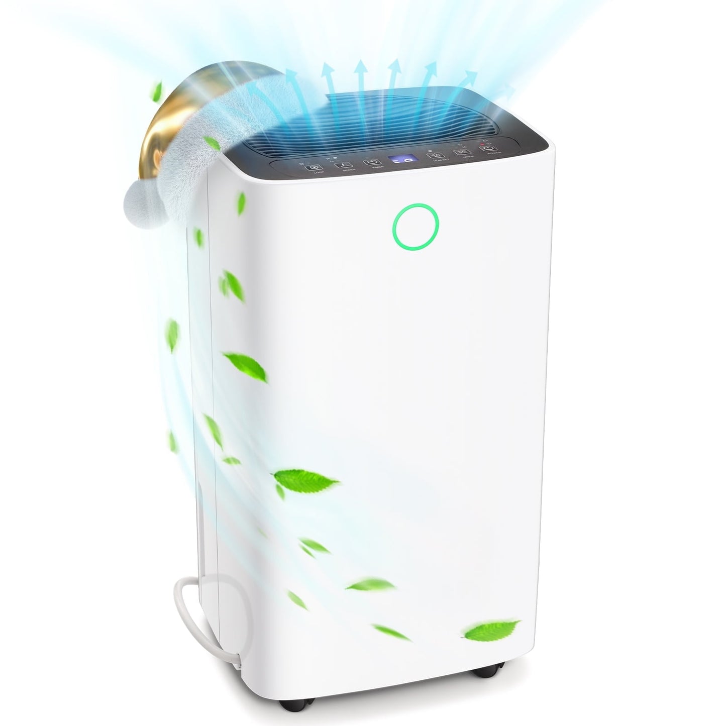 KISSAIR 8 Pints Portable Dehumidifiers, Max 1000 Sq. ft Coverage Area, Auto Shut off, 24H Timer, 2.1L Water Tank, Drain Hose, Dehumidifier for Room/Bathroom/Basement