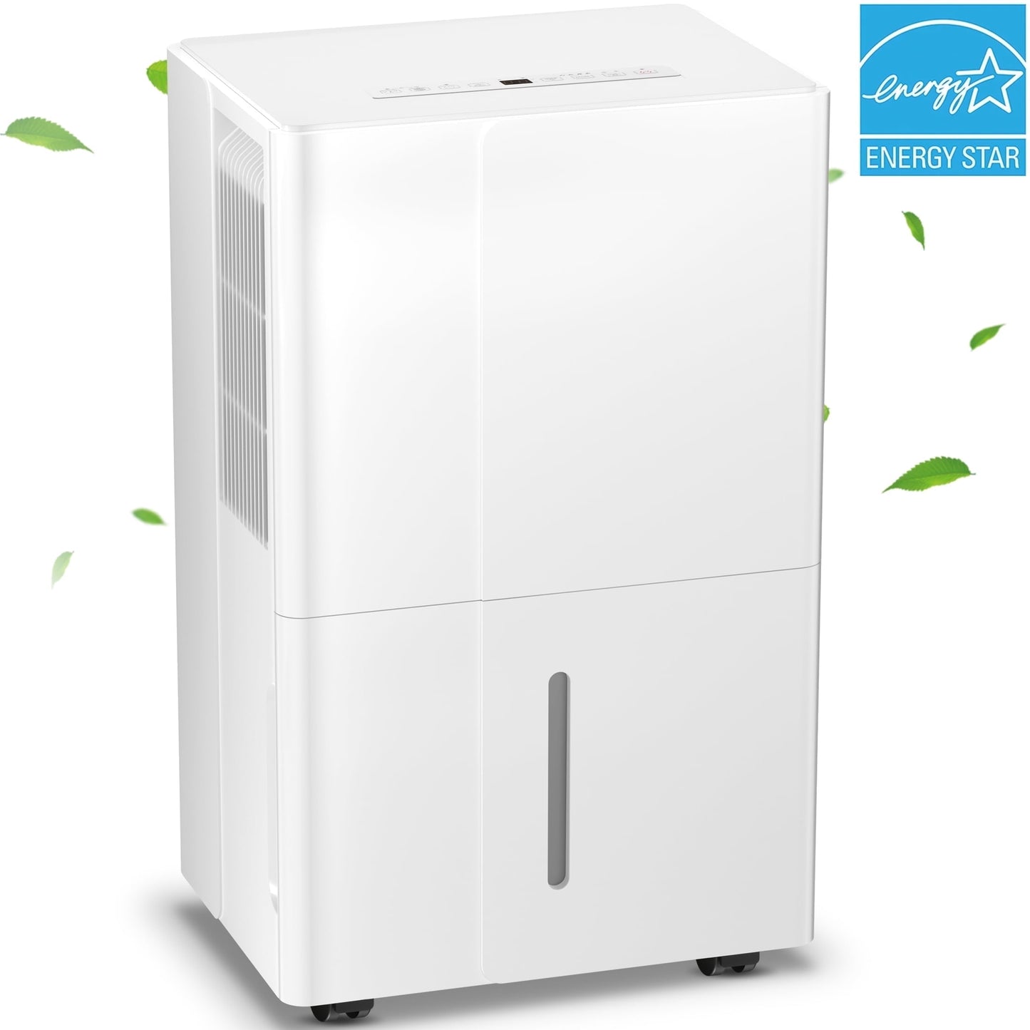 KISSAIR 8 Pints Portable Dehumidifiers, Max 1000 Sq. ft Coverage Area, Auto Shut off, 24H Timer, 2.1L Water Tank, Drain Hose, Dehumidifier for Room/Bathroom/Basement