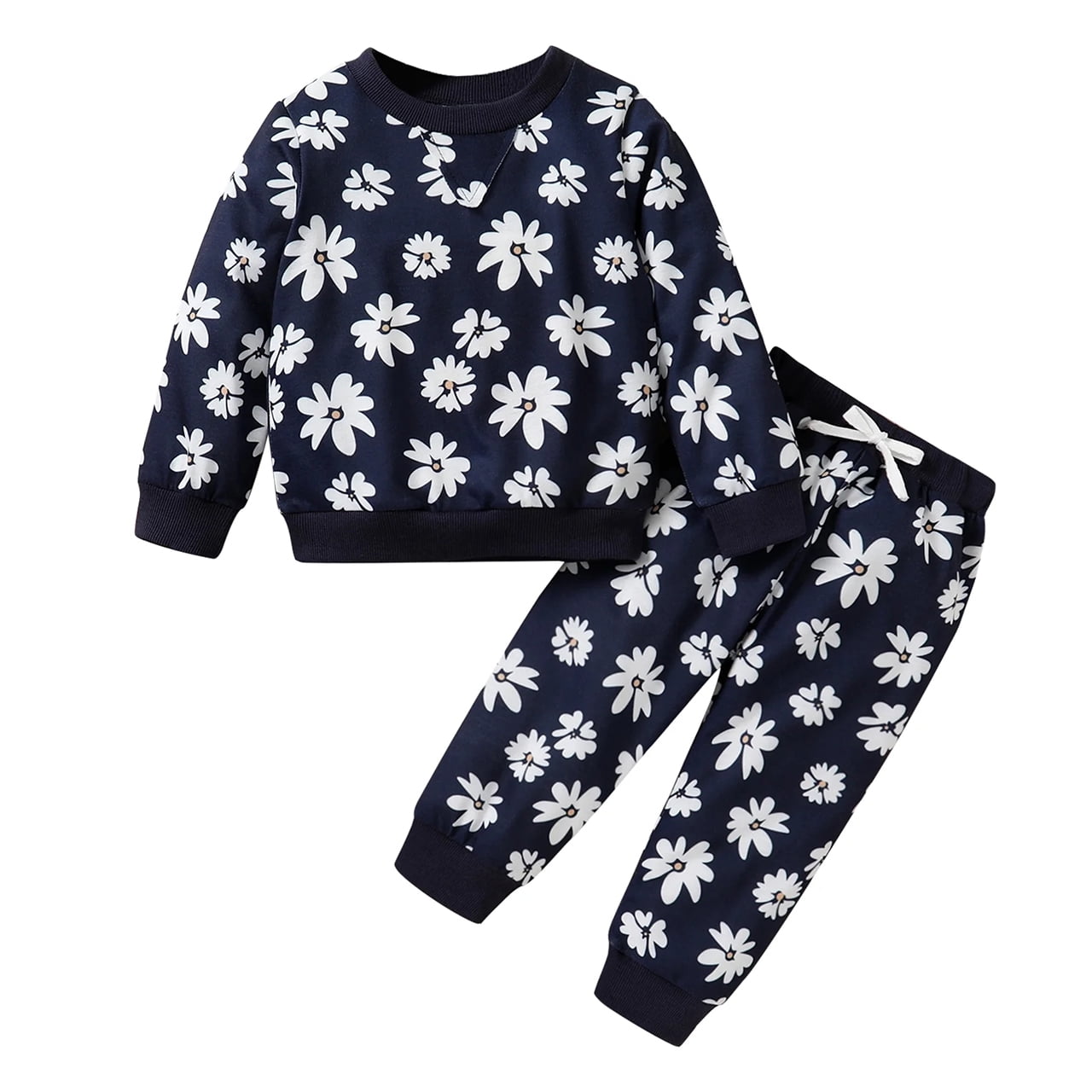 Younger Tree Toddler Baby Girl Sweatshirt Set Kid Fall Long Sleeve Tie Dye Clothes Outfits,Size 12 Months-5T