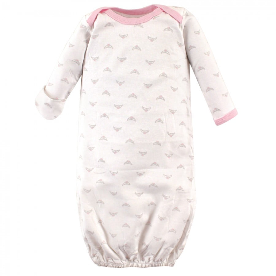 Luvable Friends Infant Girl Gowns, Tiara, Preemie/Newborn, 3-Piece