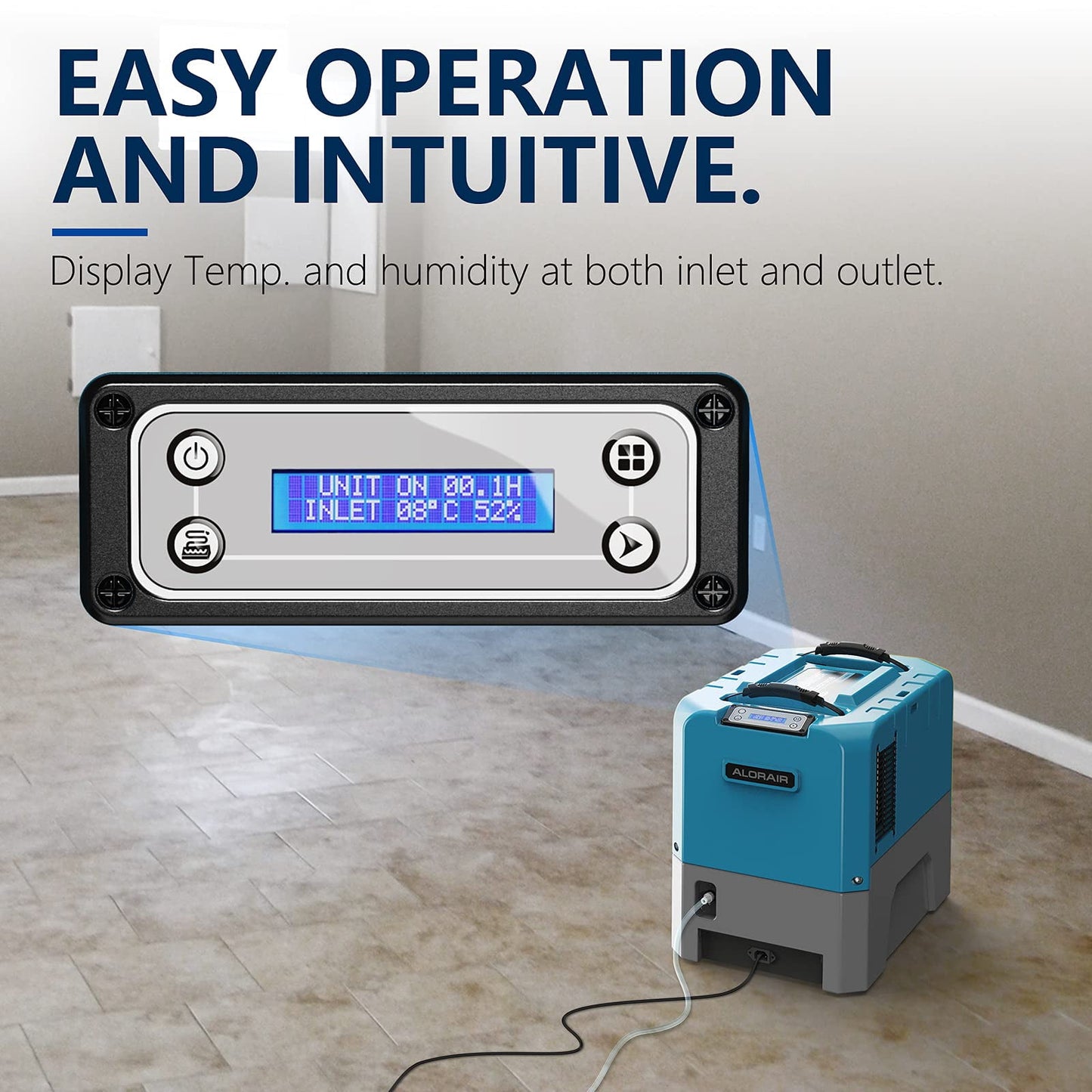 ALORAIR 180 Pints Commercial Dehumidifiers for Crawlspace and Basement Drying, Pump Drain