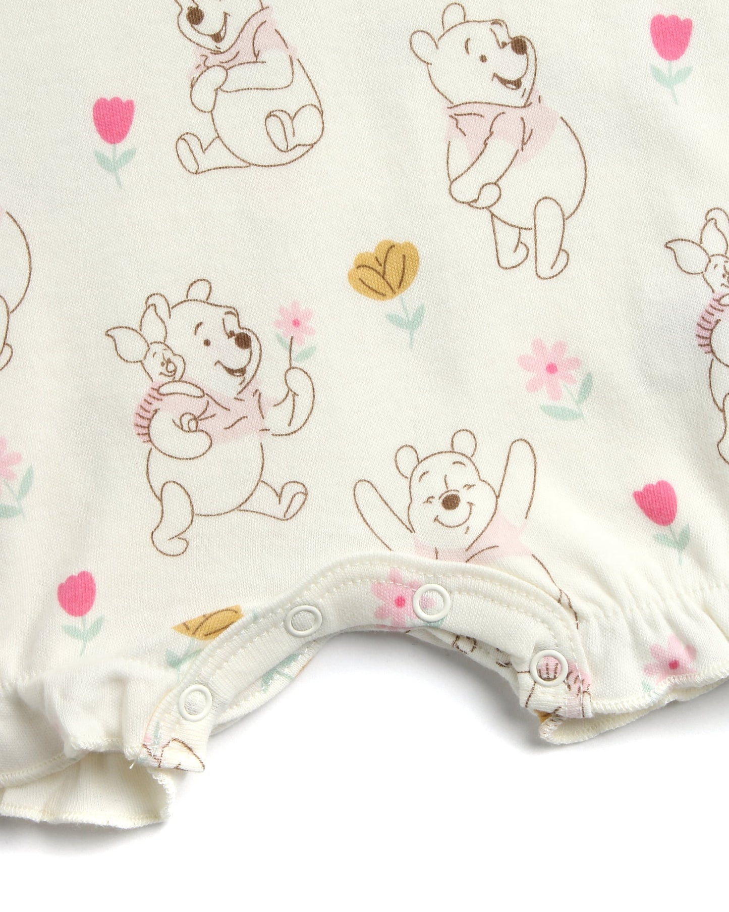Disney Baby Girls Romper - 2 Pack Minnie Mouse Pooh Little Mermaid Short Sleeve Bodysuit (Newborn/Infant)