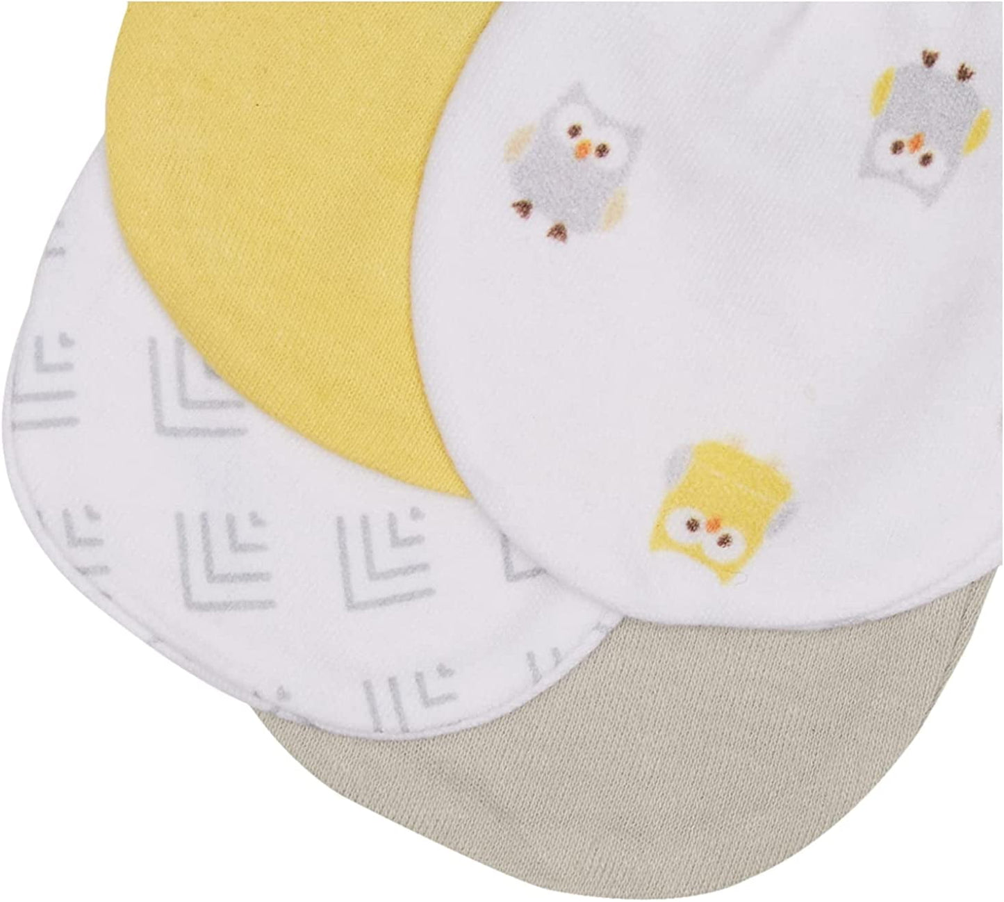 Luvable Friends Baby Unisex 100% Cotton Scratch Mittens Gift Set, Owl, One Size, 4pc