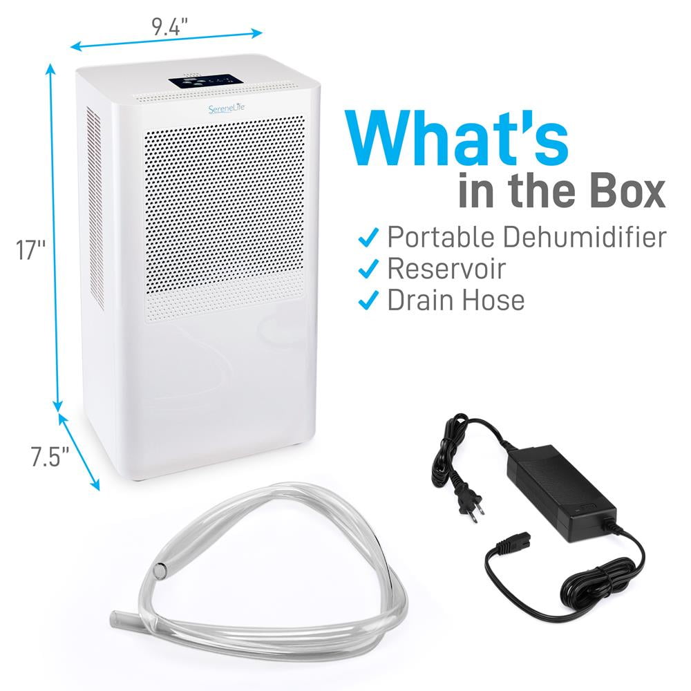 SereneLife 322 Square Feet Portable Electric Home Mini Dehumidifier