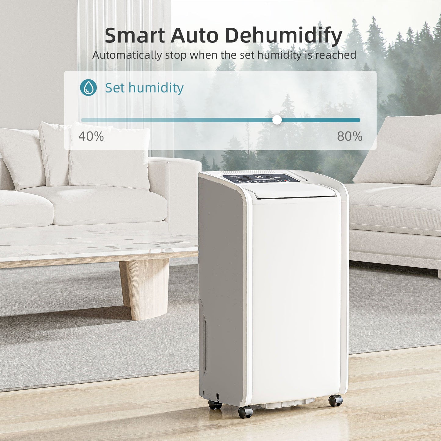Rocyis 3600 Sq. ft 19 Pints (DOE) Dehumidifier for Home, with Auto Shut off, Drain Hose, Reusable Filter, 24H Timer, Auto Defrost, Child Lock, for Bedroom, Bathroom