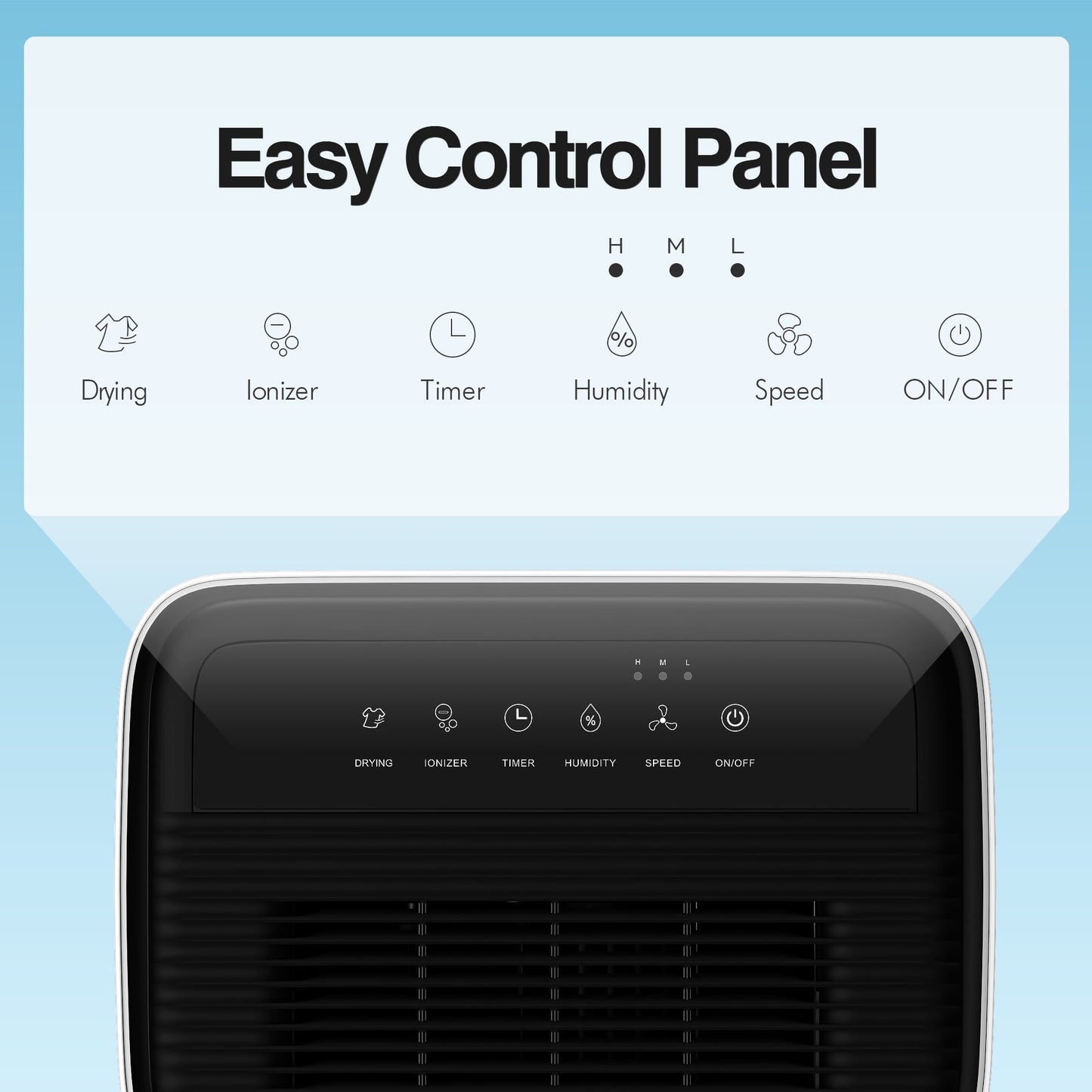 HUMSURE Dehumidifier (DOE Rating 12 pints/day) 50 Pint Max for Basements with Drain Hose, 3,500 Sq. ft. Dehumidifier for Large Home Bathroom and Bedroom