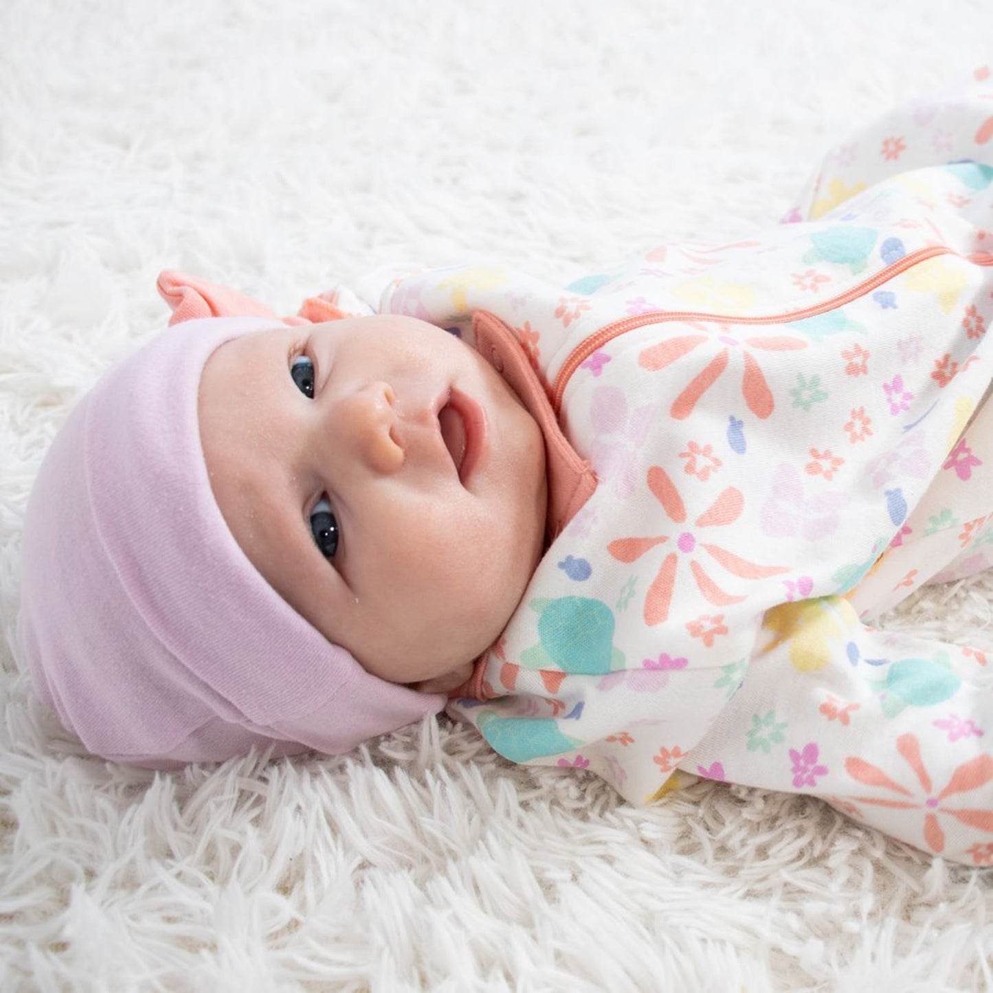 The Peanutshell Newborn Baby Girls Layette Gift Set, Ocean Flower, 0-3 Months, 23-Piece