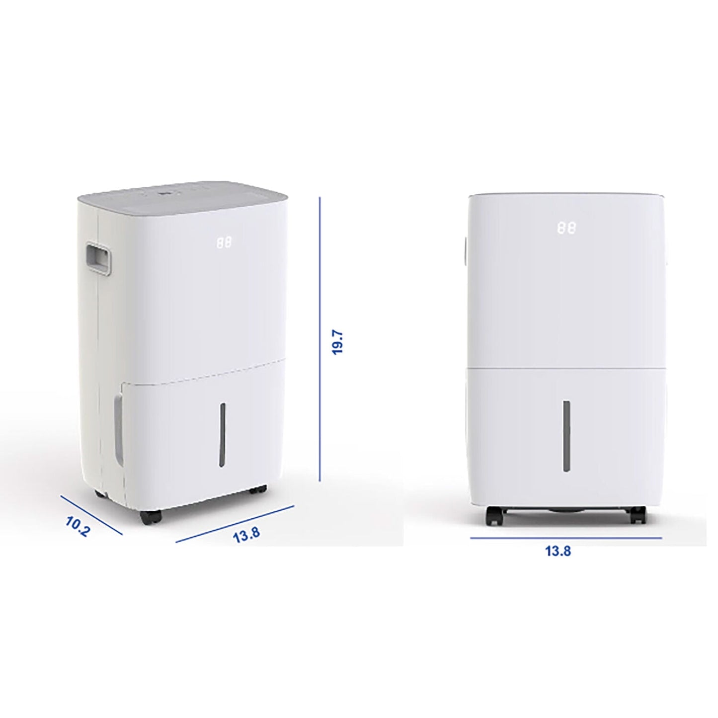 JHS Energy Star 25 Pt 1500 Sq. ft. Humidity Absorber Dehumidifier with LED Display, White, Bedroom, Basement, Garage, D025B-25PT