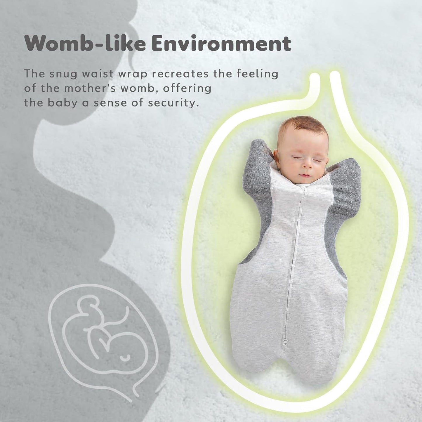 KIDIRA Swaddle for Newborns, Baby Swaddles 0-3 Months 5-13lb, Promotes Healthy Hip Development, 2-Way Zipper & Foot Buttons, 1Pack