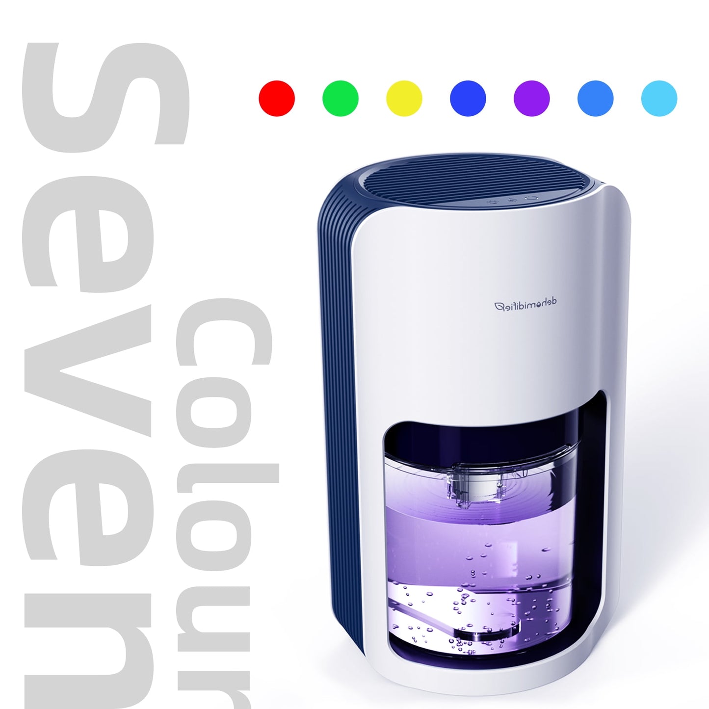 KLOUDIC 1200ml Ultra Quiet Dehumidifier with Automatic Defrosting for Home, 480 Sq ft