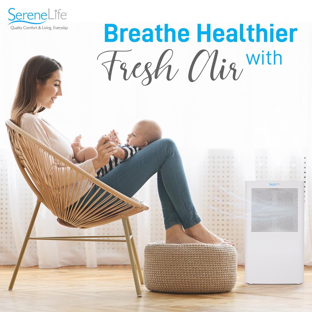 SereneLife 322 Square Feet Portable Electric Home Mini Dehumidifier