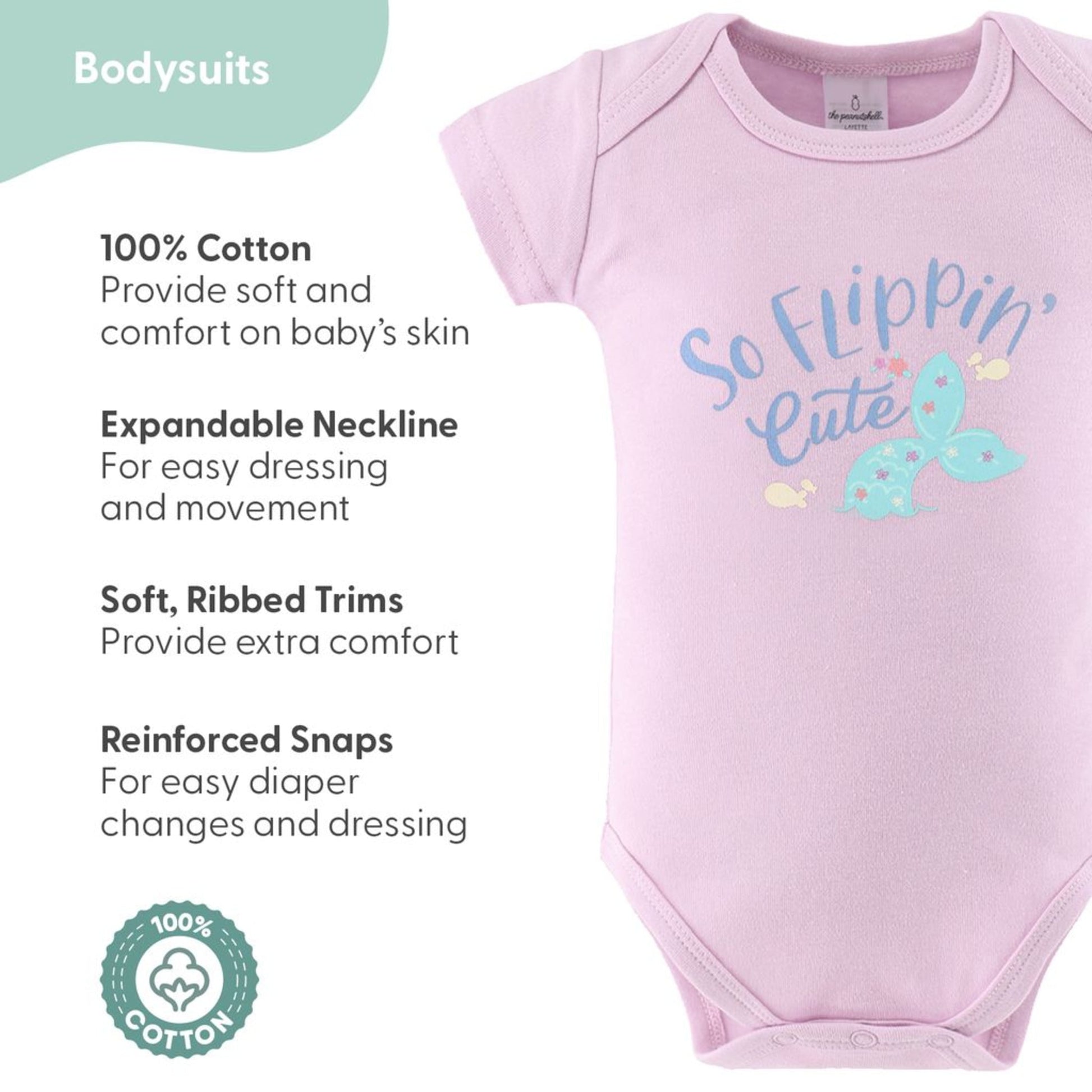 The Peanutshell Newborn Baby Girls Layette Gift Set, Ocean Flower, 0-3 Months, 23-Piece